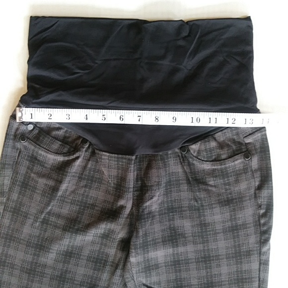 Liverpool Maternity Plaid Stitch Fix Legging 2 / 26 Black Gray - Picture 13 of 15